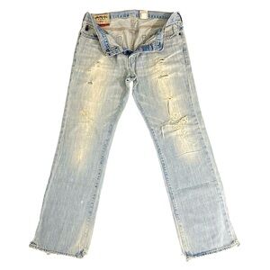 Vintage Abercrombie & Fitch Thrashed Jeans Indie Sleaze Skate Hip Hop Mud Wash